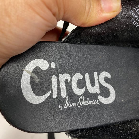 Circus Sam Edelman Riley Sandal Women's 9M Strappy Laced Platform Black Contrast - Picture 12 of 14